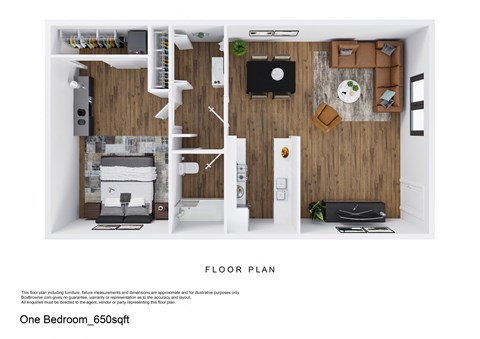 bedroom floor plan | luxury apartments in towson md | the southerly